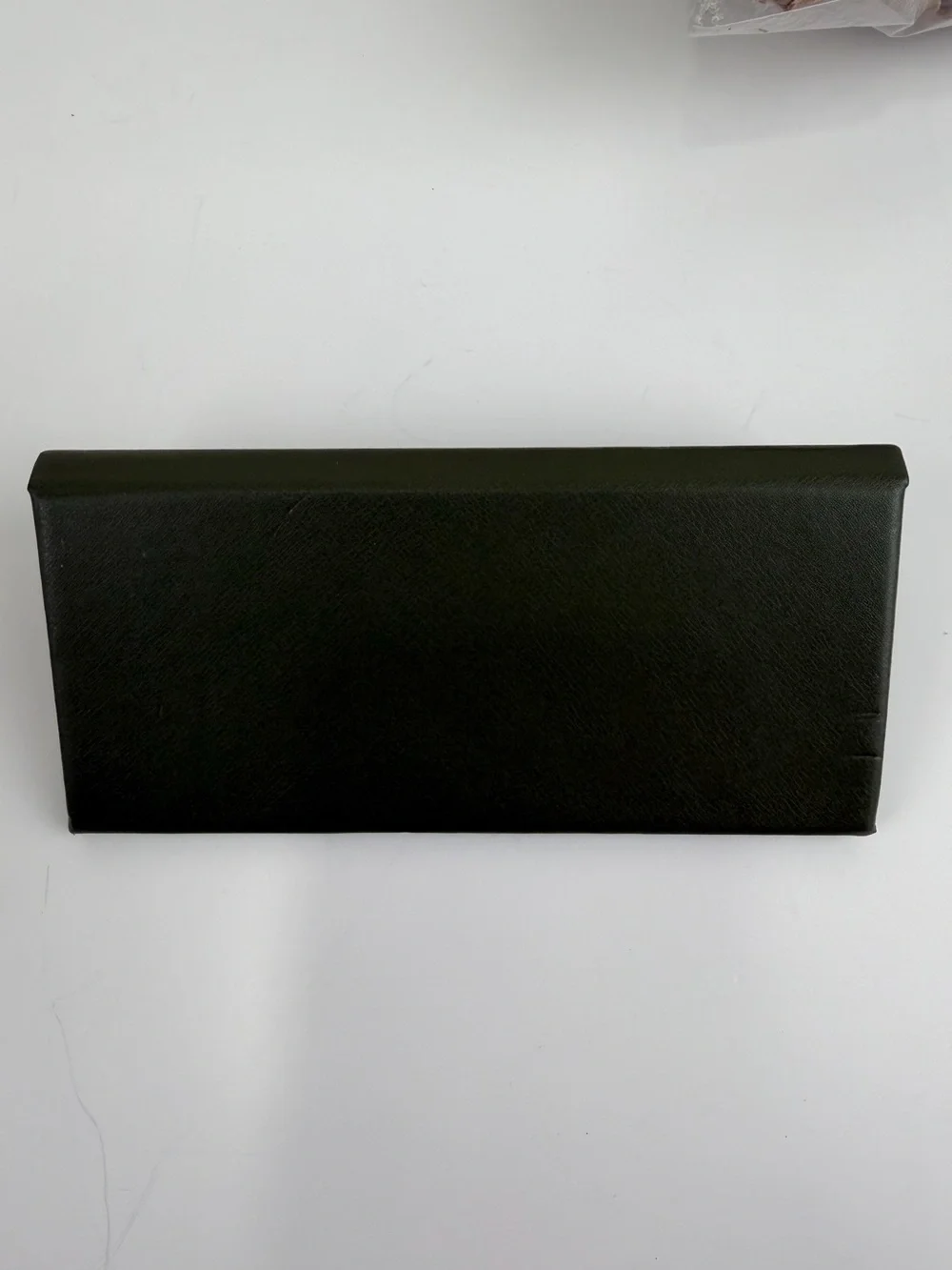 Longchamp Dark Olive Green Eyeglass / Sunglasses Case Hard Shell